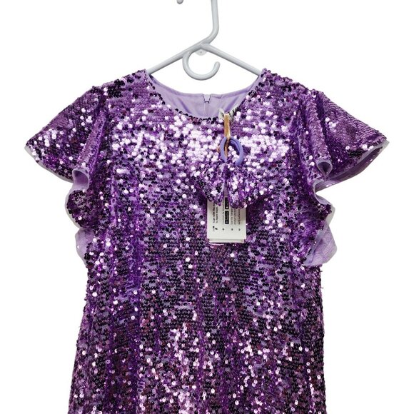 Grace Karin Girls Sequined Purple Party Dress Size 12Y - Picture 5 of 10
